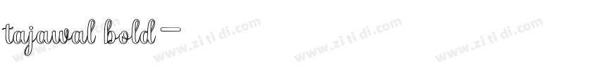 tajawal bold字体转换